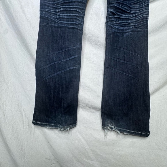 Y2K ZCO Curve Dark Wash Embellished Flare Jeans Size 7/8 - Picture 3 of 5